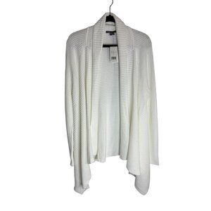 NWT Vince Cotton Draped Front Waterfall Knit Cardigan White-sz XL